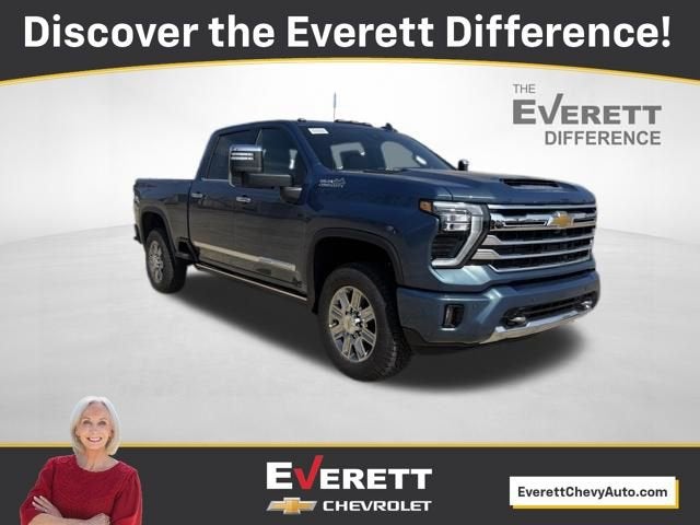 2026 Chevrolet Silverado 2500 HD High Country in Lakeshore Blue Metallic — front three-quarter view