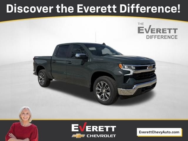 2026 Chevrolet Silverado 1500 LT in Cypress Gray — front three-quarter view