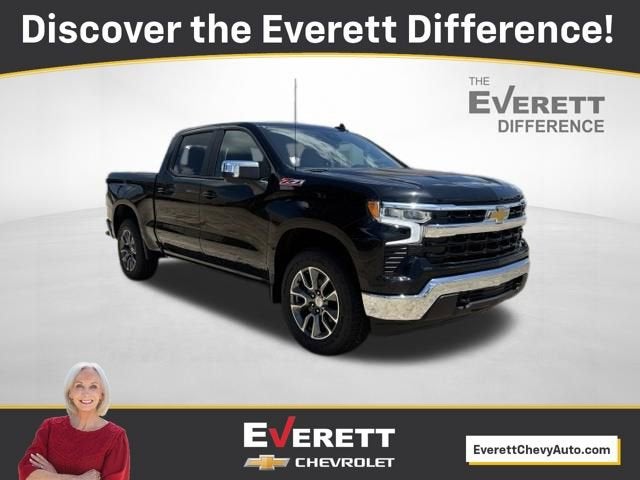 2026 Chevrolet Silverado 1500 LT in Black — front three-quarter view