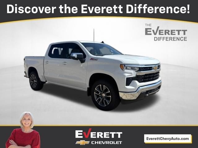 2026 Chevrolet Silverado 1500 LT in Summit White — front three-quarter view