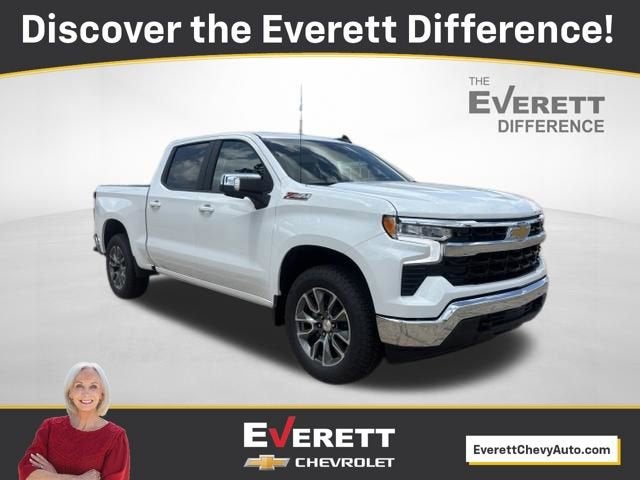 2026 Chevrolet Silverado 1500 LT in Summit White — front three-quarter view
