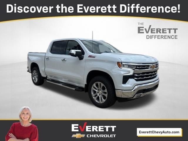 2026 Chevrolet Silverado 1500 LTZ in Polar White Tricoat — front three-quarter view