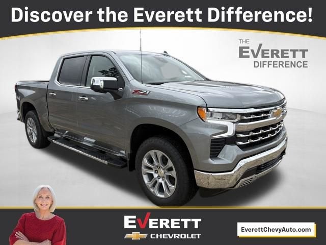 2026 Chevrolet Silverado 1500 LTZ in Sterling Gray Metallic — front three-quarter view