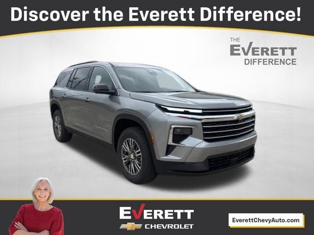 2026 Chevrolet Traverse LT in Sterling Gray Metallic — front three-quarter view