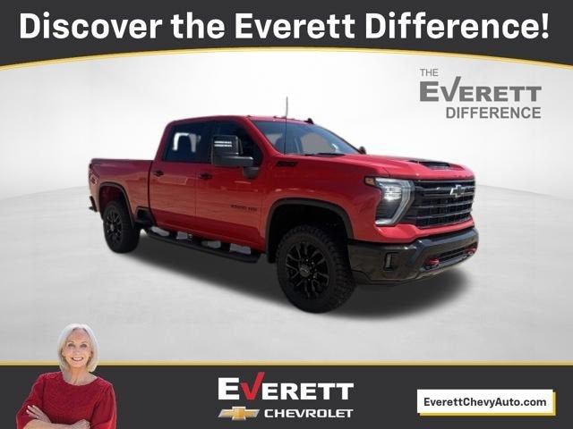 2026 Chevrolet Silverado 2500 HD LT in Red Hot — front three-quarter view