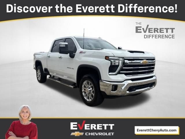 2024 Chevrolet Silverado 2500 HD LTZ in Summit White — front three-quarter view