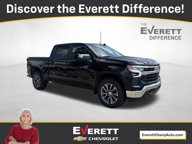 2026 Chevrolet Silverado 1500 LT in Black — front three-quarter view