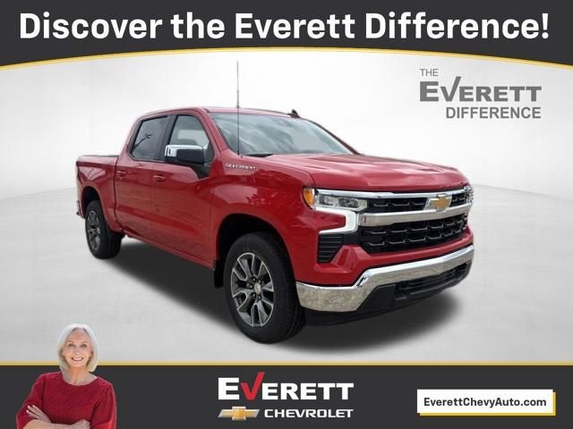 2026 Chevrolet Silverado 1500 LT in Red Hot — front three-quarter view