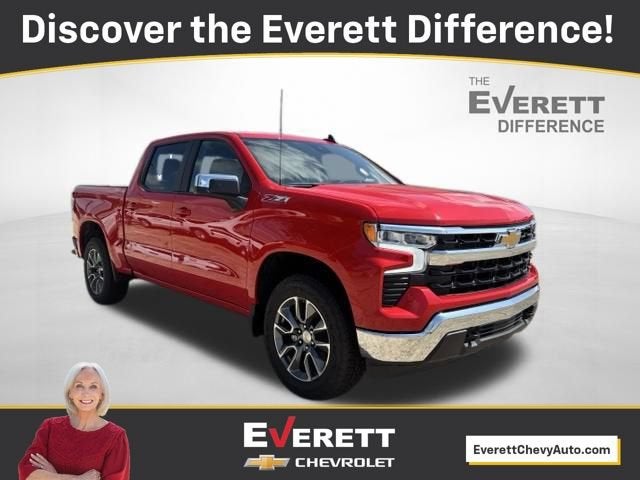 2026 Chevrolet Silverado 1500 LT in Red Hot — front three-quarter view
