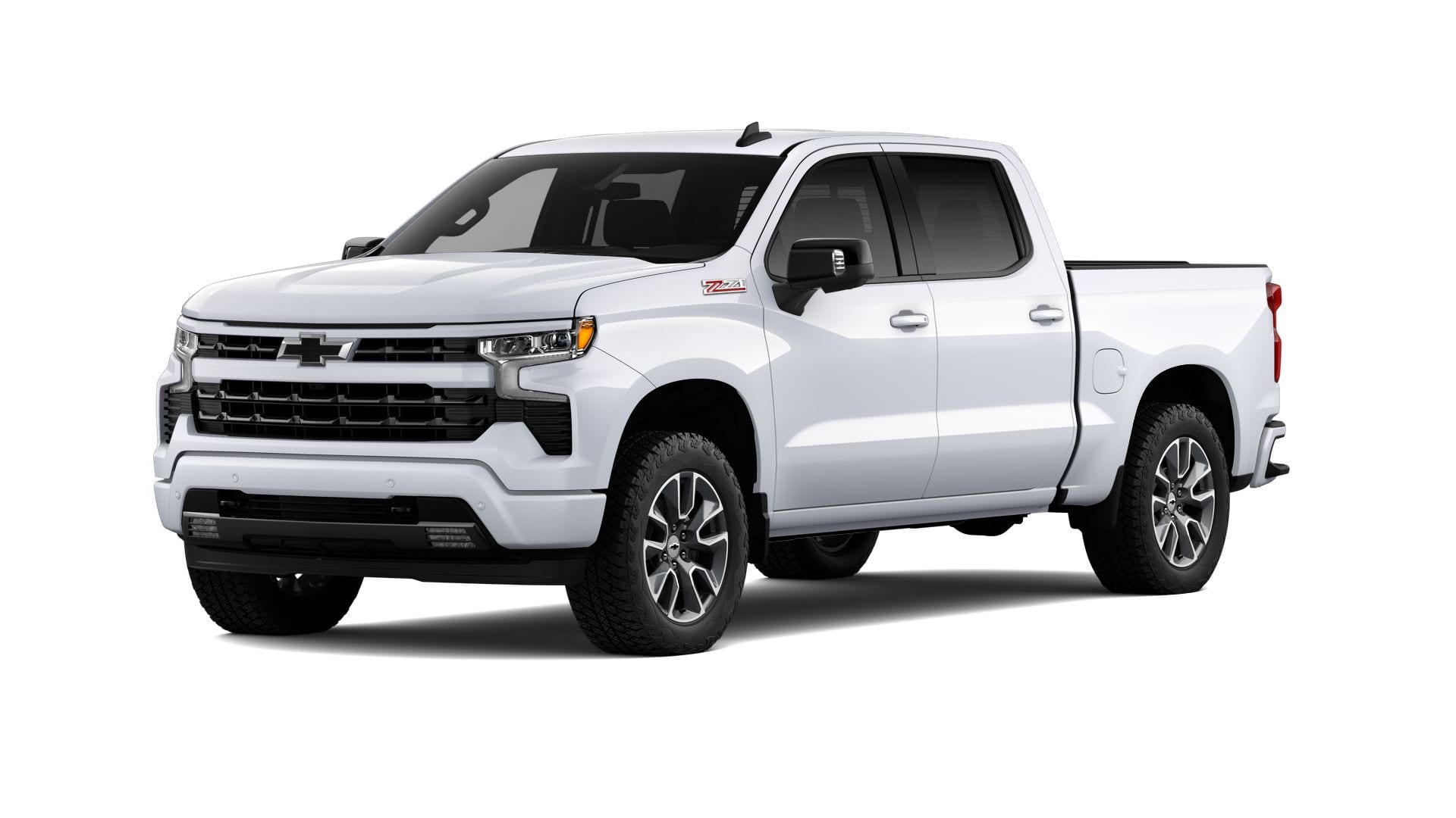 2026 Chevrolet Silverado 1500 RST in Summit White — front three-quarter view