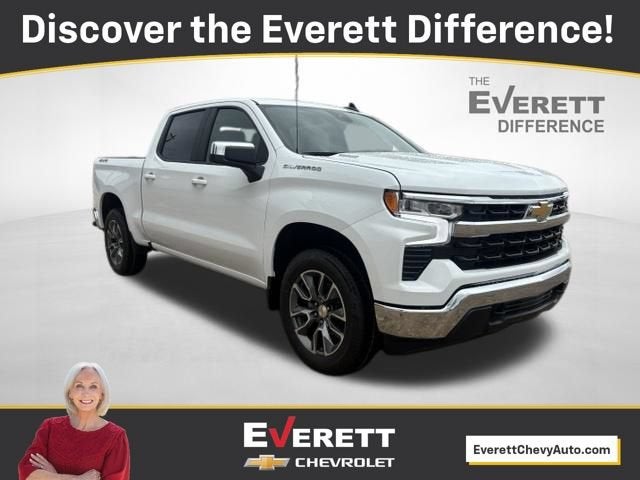 2026 Chevrolet Silverado 1500 LT in Summit White — front three-quarter view