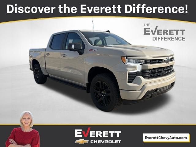 2026 Chevrolet Silverado 1500 RST in White Sands — front three-quarter view