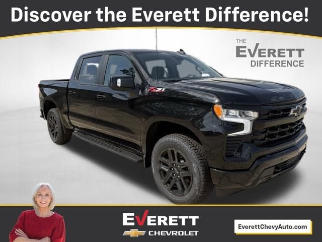2026 Chevrolet Silverado 1500 RST in Black — front three-quarter view