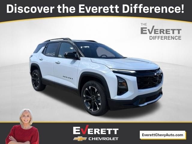 2026 Chevrolet Equinox RS in Polar White Tricoat — front three-quarter view
