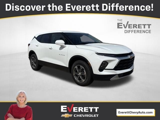 2026 Chevrolet Blazer 2LT in Summit White — front three-quarter view