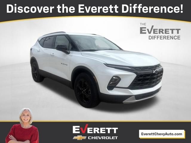 2026 Chevrolet Blazer 2LT in Summit White — front three-quarter view