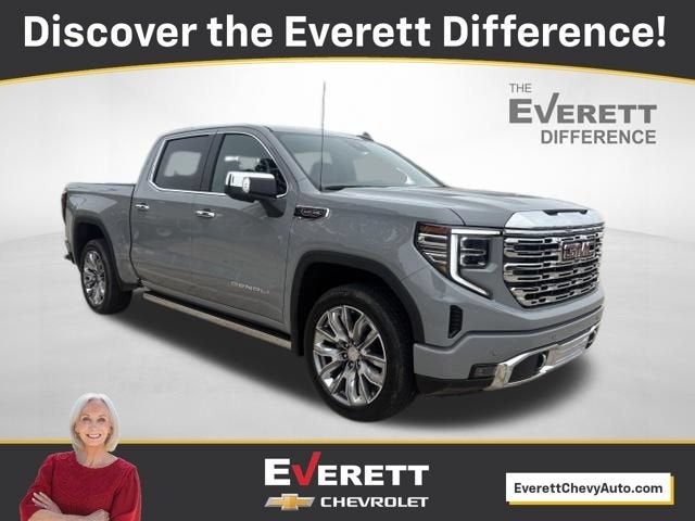 2024 GMC Sierra 1500 Denali in Thunderstorm Gray — front three-quarter view