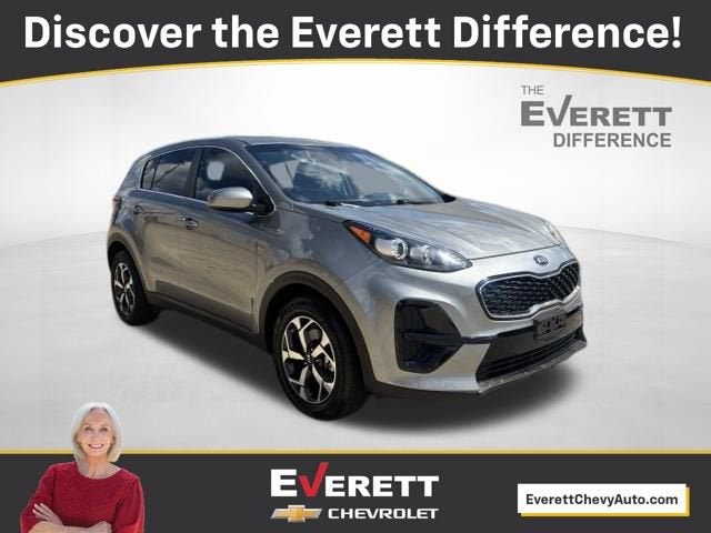 2020 Kia Sportage LX in Gray — front three-quarter view